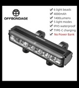 Lampa rowerowa OffBondage 6-LED 1800lumen 4000mAh Funkcja Listwa postojowa 