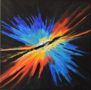 M. Rudziński "Supernova"   30x30cm. Obraz olejny na płótnie. NOWY!