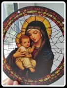 Nowy witraż dekoracja okienna MARYJA Matka Boża NMP ozdoba religijna