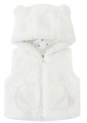 Kamizelka z kapturem z uszkami biała futerkowa Cool Club r. 92 nowa