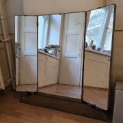 Stare potrójne lustro z toaletki vintage