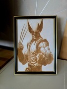 Obraz Wolverine – grawer laserowy na sklejce drewnianej A4 w ramie