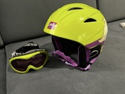 Kask narciarski dziecięcy polly pocket S/M + gogle