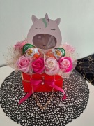 Box- torebka ze skarbonką i słodyczami 