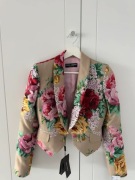 Dolce & Gabbana Floral-Print Spencer Jacket/ Kurtka / Marynarka / Żakiet