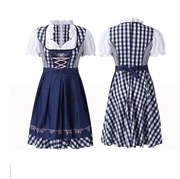 kostium sukienka w kratę Dirndl Strój na Oktoberfest Bawarski Karnawał 