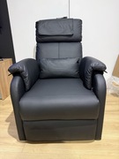 Fotel czarny rozkładany masująca grzejący NOWY