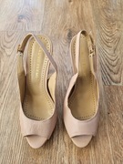 Bruno Premi  Sandały damskie na szpilce beżowe ,Rozmiar 38