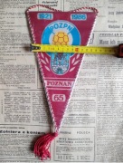 Stary proporczyk Poznań piłka nożna PRL 1986