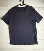 Polo Ralph Lauren granatowa koszulka t-shirt basic haftowane logo premium