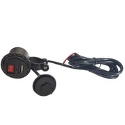 Ładowarka - zasilacz do motocykla samochodu łodzi 12V 24V USB 5V 2.1 