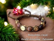 Własnoręcznie wykonana bransoletka militarna myśliwska z łusek. Handmade