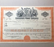 10000 Obligacji USA  Consumers Power Company1977r, 