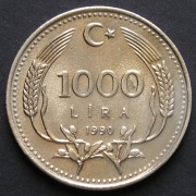 Turcja 1000 lira 1990 - Ataturk - Mustafa Kemal - stan 1/2