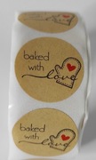 Naklejki, rękodzielnicy baked with love 50szt.