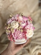 Mini Flowerbox zapachowy Bukiet ze świec sojowych Dla Babci prezent