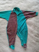 Vintage kombinezon pajacyk PRL niemowlak ubranko śpioszki welur