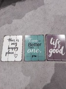 Zestaw trzech ozdobnych tabliczek naściennych