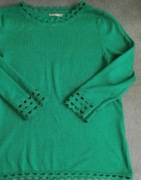 Sweter zielony M 38 rękaw 3/4 viscoza Orsay 24 hm