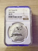 2017 Spiderman NGC MS 70 1$ 1 uncja srebro