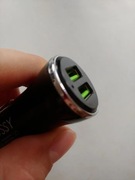 Ładowarka samochodowa USB. 2x QC 3.0, 3A, max 36W