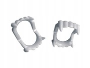 SZCZĘKA ZĘBY WAMPIRA PLASTIKOWA BIAŁA HALLOWEEN 2 sztuki