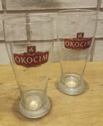 Pokal do piwa marki Okocim.