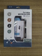 MIKROSKOP KIESZONKOWY 60-200X NAUKOWY Z LATARKĄ LED PRZENOŚNY