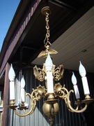 Żyrandol mosiężny Księstwo Warszawskie.Bardzo Duży