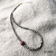 Naszyjnik kamienie naturalne jaspis dalmatyński jaspis cesarski