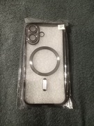 PLECKI ETUI DO IPHONE 16 CZARNE MAGSAFE PRZEŻROCZYSTE BLACK WZMOCNIONE