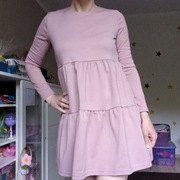 Sukienka Sinsay M baby doll Nowa z metką pudrowy róż