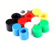 Nakładka okrągła na mikroswitch TACT, kolor czarny, 10 szt.