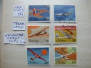 6szt. znaczki seria Fi 1699 Polska 1968r. LOTNICTWO Szybowce klej SPORT