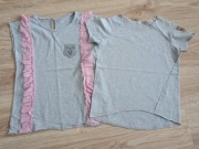 2 x Bluzka koszulka t-shirt krótki rękaw rozm. 134/140 