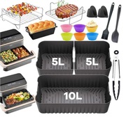 Formy silikonowe Zestaw do frytkownicy Cosori Dual Blaze Twinfry XXL 10L