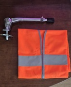 Nóżka do roweru z lampą tylną i kamizelką