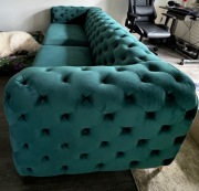 Sofa 240cm Welur Szmaragdowa Zieleń Stan Bardzo Dobry