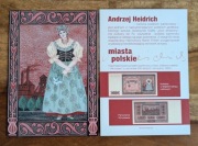 folder Andrzej Heidrich banknot 100 zł 1962 Miasta Polskie Wrocław