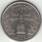 USA quarter dollar 25 centów 2000 Maryland P