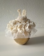 Flower Box. Kwiaty z wosku sojowego. Prezent z okazji urodzin.