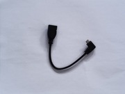 1063 USB (D) - USB (M) micro B, kątowy 15cm 