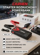 Mocny Starter Rozruchowy Jump Starter CARHEV JS-01 4000A + Powerbank