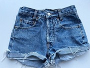 Levi's spodenki damskie jeansowe bardzo krótkie bawełna rozmiar 28