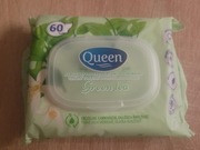 Queen nawilżane toaletowe chusteczki 60szt zapach: zielona herbata