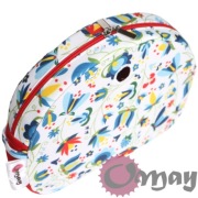 Czerwony organizer do Obag MOON LIGHT kwiaty folk kaszubski wkład OMAY