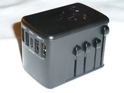 Adapter Podróżny 100V-250V - EU, UK, USA, AUS - 4 x USB-A, 1 x USB-C