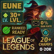 League of Legends LoL 20+ Champions UNRANKED Smurf konto EUNE Ranked Ready