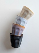 Zestaw 4 ceramiczne czarki / kubki / filżanki bez ucha do kawy/herbaty