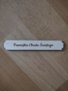 Deseczka napis Pamiątka Chrztu Św. różne 12x2cm